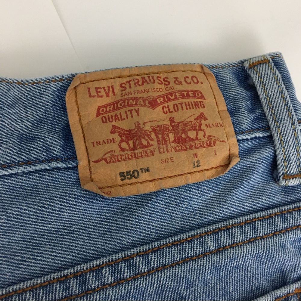 Levi’s 550 Y2K 90’s High Waist Mom Shorts Light Wash Size 12 - Picture 4 of 6